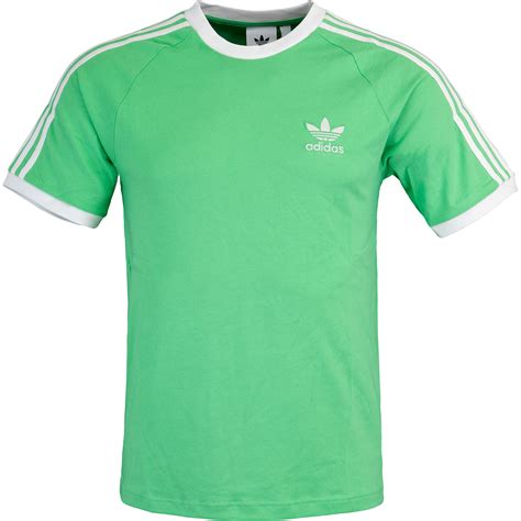 adidas 3 streifen grün shirt herren|grüne T.